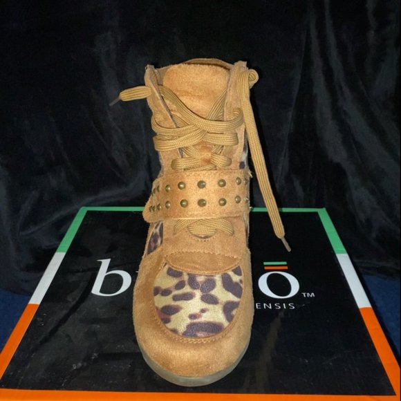 Cheetah print Wedge booties - Picture 1 of 3